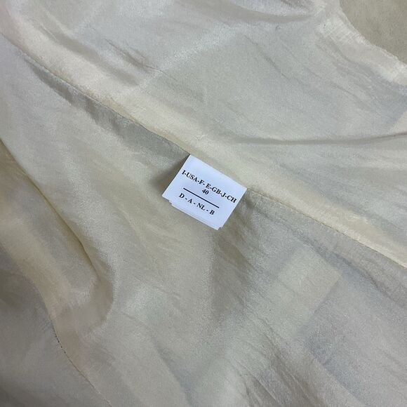 Brunello Cucinelli Vera Pelle Asymmetric Draped Leather Blazer Jacket Italian Si - Picture 13 of 14